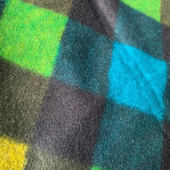 Vintage colourful plaid bodycon pencil keen length skirt - Picture 3 of 5